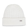 Damska czapka w drobny splot kremowa 97-HF-905-0