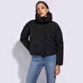 Damska kurtka oversize pikowana czarna 95-9D-105-1
