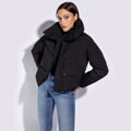 Damska kurtka oversize pikowana czarna 95-9D-105-1