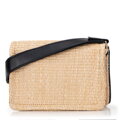 Dámska prútená crossbody béžovo-čierna 100-4Y-405-91