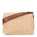 Dámska prútená crossbody béžovo-hnedá 100-4Y-405-95
