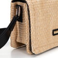 Dámska prútená crossbody béžovo-čierna 100-4Y-405-91