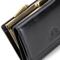 Damska portmonetka ze skóry naturalnej mała czarna 21-1-053-L10