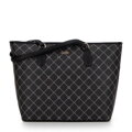 Dámska shopper kabelka v monogramovej čiernej farbe 99-4Y-503-1