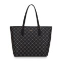 Dámska shopper kabelka v monogramovej čiernej farbe 99-4Y-503-1