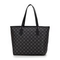 Dámska shopper kabelka v monogramovej čiernej farbe 99-4Y-503-1
