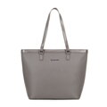 Dámska shopper kabelka z ekokože sivo-strieborná 100-4Y-006-8S