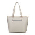 Dámska shopper kabelka z ekokože sivo-zlatá 100-4Y-006-8G