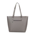 Dámska shopper kabelka z ekokože sivo-strieborná 100-4Y-006-8S