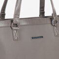 Dámska shopper kabelka z ekokože sivo-strieborná 100-4Y-006-8S