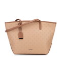 Dámska shopper kabelka z imitácie kože veľká béžová 100-4Y-219-9