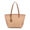 Dámska shopper kabelka z imitácie kože veľká béžová 100-4Y-219-9