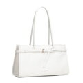 Damska shopperka z imitacji skóry podłużna złamana biel 102-4Y-415-0