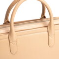 Damska torba na laptopa 15,6” ze skóry naturalnej groszkowej beżowa 102-4E-620-9