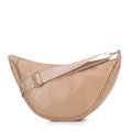 Dámska crossbody kabelka so širokým popruhom béžová 100-4Y-421-9