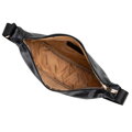 Dámska crossbody kabelka so širokým popruhom čierna 100-4Y-421-1