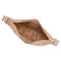 Dámska crossbody kabelka so širokým popruhom béžová 100-4Y-421-9