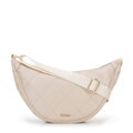 Dámska crossbody kabelka s geometrickým prešívaním krémová a zlatá 100-4Y-422-9G