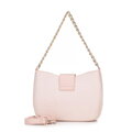 Damska torebka crossbody pleciona różowa 100-4Y-415-P