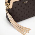 Dámska crossbody kabelka so strapcom, hnedá 99-4Y-208-4