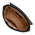 Dámska Crossbody kabelka z buklé látky čierna a zelená 99-4Y-410-1Z