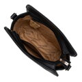 Dámska crossbody kabelka s reliéfnym monogramom, čierna 99-4Y-231-1
