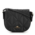 Damska torebka saddle bag z pikowanej skóry czarna 99-4E-025-1