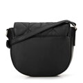 Damska torebka saddle bag z pikowanej skóry czarna 99-4E-025-1