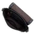 Damska torebka saddle bag z pikowanej skóry czarna 99-4E-025-1