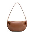 Damska torebka typu bagietka ze skóry naturalnej brązowa 102-4E-611-5