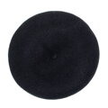 Damski beret wełniany czarny 103-HF-205-1