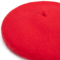 Damski beret wełniany czerwony 103-HF-205-3