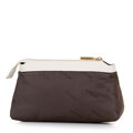 Kožená shopper kabelka s vreckom krémová 100-4E-219-0