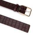 Damski pasek skórzany croco brązowy 99-8D-121-4