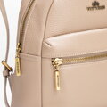 Damski plecak ze skóry naturalnej mały beżowy 102-4E-623-9