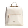 Dámsky batoh z pravej kože, krabicový, krémový 100-4E-226-0