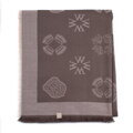 Chusta damska z bambusem tkany w monogram brązowa 97-7D-002-9