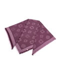 Chusta damska z bambusem tkany w monogram fioletowa 97-7D-002-V