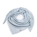 Chusta damska z bambusem tkany w monogram jasnoniebieska 97-7D-002-8