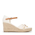 Damskie espadryle z kokardą z przodu kremowe 98-DP-500-9