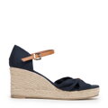 Damskie espadryle z kokardą z przodu granatowe 98-DP-500-N