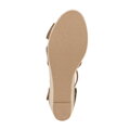 Damskie espadryle z kokardą z przodu khaki 98-DP-500-Z