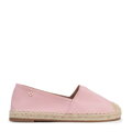 Damskie espadryle z plecionym noskiem różowe 100-DP-805-P