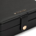 Damskie etui na biżuterię z matowym wykończeniem czarne 104-2Y-503-11