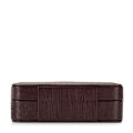 Damskie etui na biżuterię z połyskującą fakturą ciemny brąz 104-2Y-503-4