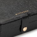 Damskie etui na biżuterię z połyskującą fakturą czarne 104-2Y-503-1