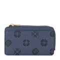 Damskie etui na karty z imitacji skóry granatowe 101-1Y-P12-7