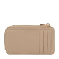 Damskie etui na karty z imitacji skóry beżowe 101-1Y-P12-9