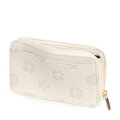 Damskie etui na karty z imitacji skóry kremowe 101-1Y-P12-0