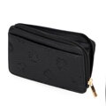 Damskie etui na karty z imitacji skóry czarne 101-1Y-P12-1